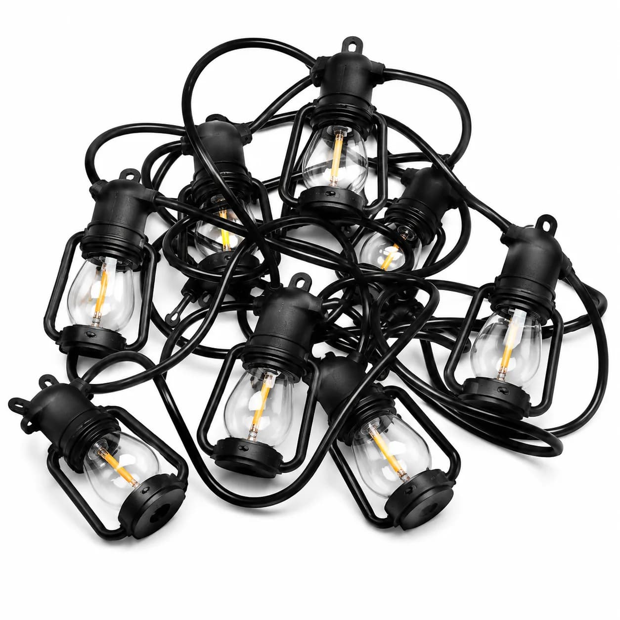 Outdoor Lantern Style LED String Light Set - Warm White, IP44, Plug-In thumbnail 5